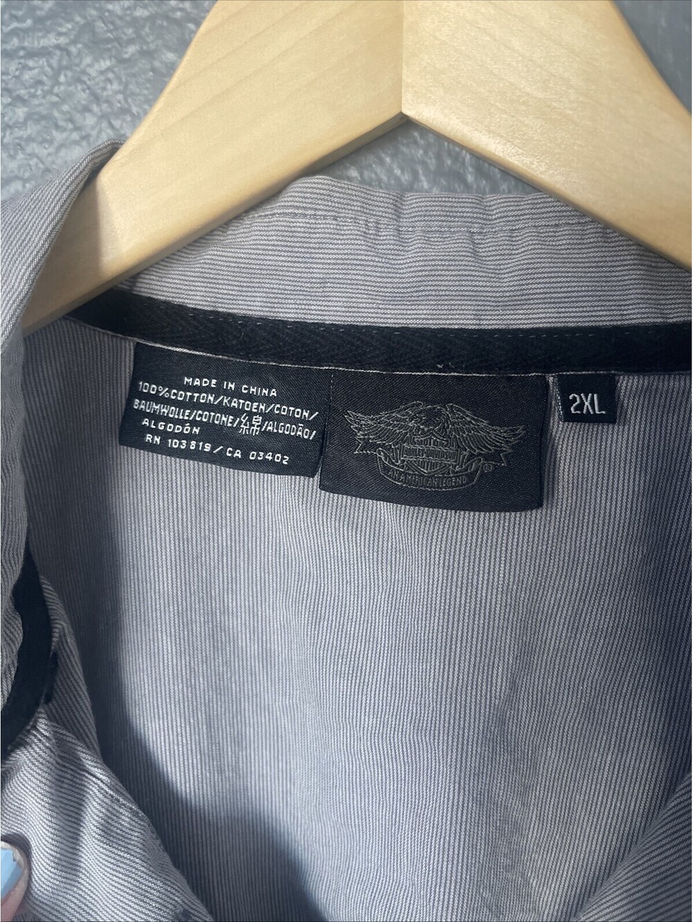 Harley Davidson Button Up Shirt 2XL XXL Gray Black Logo Pockets Short Sleeves HD - Picture 5 of 12